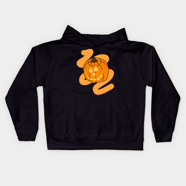 Cheshire Cat Pumpkin Kids Hoodie by cenglishdesigns